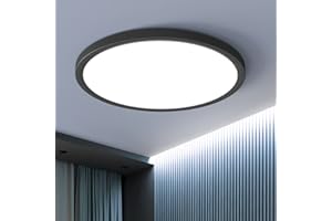 OTREN Plafon LED Techo 48W, 4800LM Moderna Lámpara Redonda Panel Ultra Delgado Blanco Frío 6500K, IP44 Luz Led para Cocina Balcón Dormitorio Comedor Sala de Estar, Ø40CM