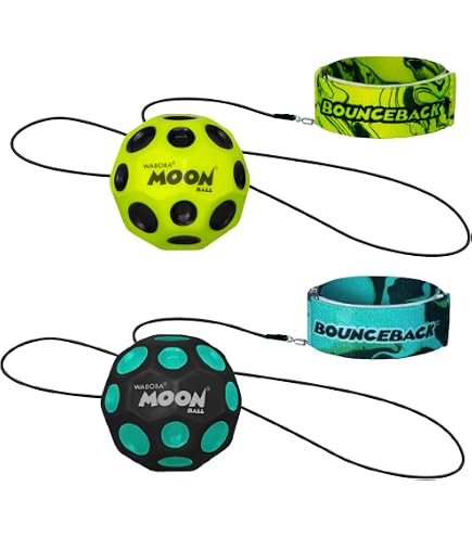 Balle Rebondissante Moon – Set De 2 Balles De 7 Cm Avec Son « Pop » Unique, En PU, Anti-stress Et Fun Pour Plage, Piscine, Jardin