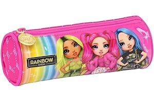 Safta- Trousse Ronde Rainbow High 20 x 7 x 7 cm, 812220026, Multicolore