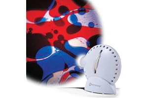 Mathmos Proyector Space en Blanco con efecto de lámpara de lava - Azul/Rojo