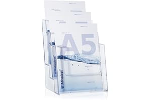 taymar 3C160 Prospektständer, 3 Fächer, für Prospekte, Broschüren in A5