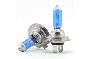 KRTOPO 2 x żarówka H7 100 W do reflektorów halogenowych, białe żarówki przeciwmgielne, ksenonowe HID 12 V, do jazdy dziennej DRL