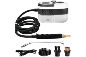 PEPPY Pulitore a vapore elettrico manuale Steam Cleaner – 2500 W & 1200 ml + 5 accessori | Pulitore a vapore a mano per auto pulizia fughe ad aria calda per bagno piastrelle e fughe dispositivo mobili