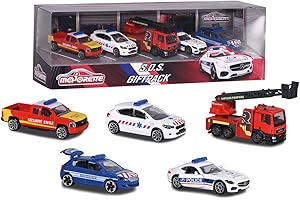 Majorette - Premium SOS Giftpack - Voitures Miniatures en Métal - Coffret 5 Véhicules de Secours - 212053167SMO