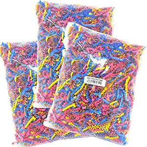 Bonka Bird Toys 1654 Pack3 Crinkle Paper Shred Parrots cage Foraging Basket Filler Gift Babies Shredded Birds