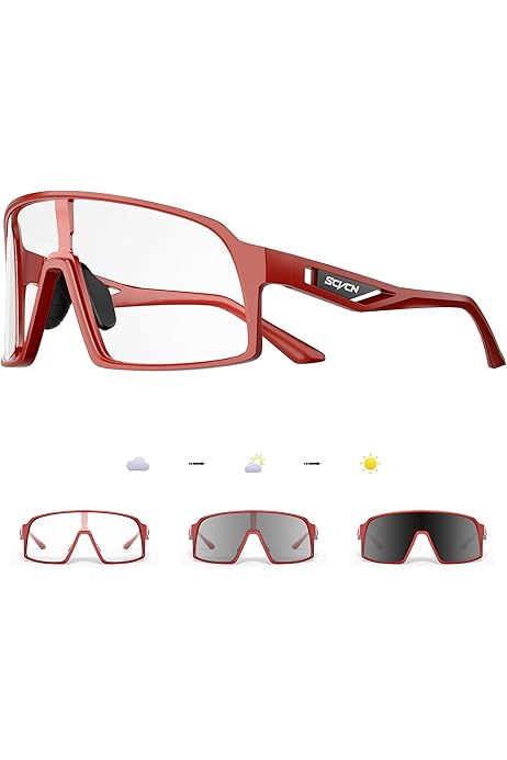 Occhiali Da Ciclismo Queshark - Polarizzati, 5 Lenti Intercambiabili, Anti-UV E Antivento - Foto 8