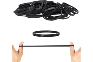 XINGRUN Set di 100 elastici resistenti, 100 x 5 mm, spessi, nero per casa, scuola, ufficio, banche