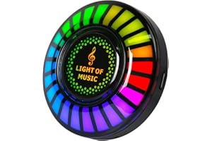 Pumwoy Sound Control Rhythm Light, Pickup Ambient Lamp, RGB Voice-activated Pickup Rhythm Light, APP Control Magnetic Attraction, Voice Activated Pickup for Auto, Party, Music