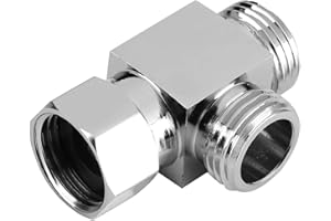 TBEST 3 zawory przełączające, mini wiertarka elektryczna, 3 8 do 1, 2 adaptery, bidet, trójdrożny adapter T 1 2 cala, chromowana rura śrubowa, 3-drożny mosiądz chrom Diver TER G1