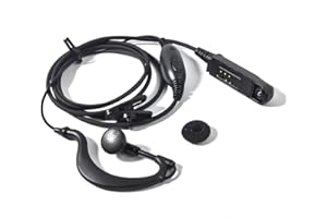 HYS Cuffie radio 2 pin compatibili con Baofeng UV-9G UV-9R GT-3WP UV-9R Plus UV-9R Plus MK1 UV-9R PRO UV-82WP(T-56) BF-T57 BF-9700 Walkie Talkie Auricolari (Tipo G)