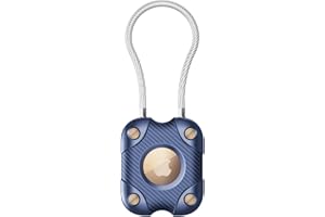 Sichy Uchwyt na AirTag z Kablem - Trwały, Odporny Etui Ochronne, Akcesoria do Kluczy, Breloka, Bagażu (Niebieski)