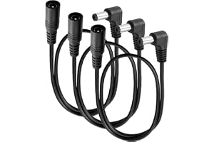 KUOQIY 3 ST 0.5m 5.5x2.1 mm 24V 12V DC Strömförlängningskabel, Nätadapter Förlängningskabels, Rät Vinkel Hane Till Hona Förlä