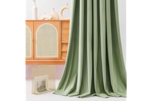 MYRU 1 Pair Nordic Velvet Curtains Light-filtering Eyelet Curtains Green Luxury Curtains for Bedroom and Living Room(Pale Green,2 x 66x90 Inch,460GSM Velvet Fabric)