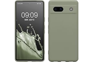 kwmobile Etui kompatybilne z Google Pixel 7a - ochronne, smukłe etui na telefon z tworzywa TPU, miękkie matowe wykończenie, szaro-zielone