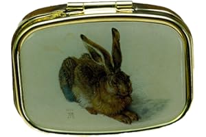 Fridolin 18239 Albrecht Dürer Liebre-Caja de Metal, diseño de días de 5,1 x 3,6 x 1,8 cm