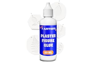 7 Artists Colla Gesso 80 ml – Colla Forte per Statue in Gesso, Terracotta e Argilla Autoindurente | Colle Potenti Trasparente Liquida per Decorazioni, Vasi e Bricolage