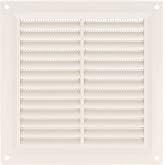 Amig - Square plastic grille with mosquito net- Ventilation grills for air outlet - Suitable for kitchen and bathroom ceiling