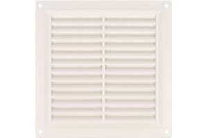 Amig - Griglia quadrata in plastica con zanzariera| Griglie di ventilazione per presa d'aria | Adatto per soffitto cucina e bagno | Dimensioni: 170 X 170 MM | Colore: bianco
