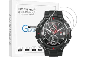 NEWZEROL 4 Stück Schutzfolie Kompatibel für Amazfit T-Rex/T-Rex Pro, Hochauflösende Displayschutzfolie Aus Gehärtetem Glas, Kratzfeste, Blasenfreie Schutzfolie - Klar
