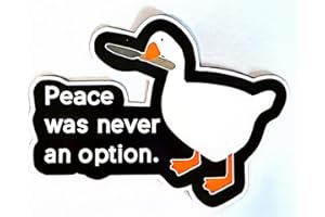 IOO6Z8SY 2 Stück,Cartoon Ente Auto aufkleber, ruft nach Frieden, Kunstfahrzeugaufkleber, Wasserdicht, UV-beständig,Motorrad, Laptop,Friedenstaube,Wetterfest Friedensente Dekor Sticker für Auto(12.5cm*9cm)
