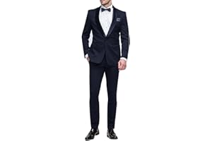 VEQUÈ Smoking Uomo Linea Sartoriale Abito Elegante Completo Giacca Pantalone Cerimonia Matrimonio