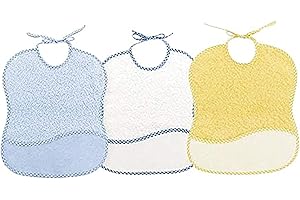 Ti TIN | Lot de 3 Bavoirs en Point de Croix | Fermeture à lacets pour une facilité d'utilisation | Fibres résistantes