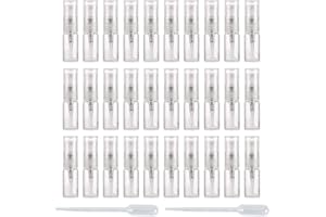 Enslz Mini flacone spray da 2ml, 30pezzi, flacone spray in vetro ricaricabile, atomizzatore di profumo collutorio atomizzatore per la pulizia di contenitori ricaricabili(2ml)