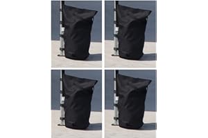 Kronenburg Lot de 4 poids pour tonnelle - Noir - À remplir avec du sable, gravier, etc. - Volume de remplissage par pièce : env. 13 kg - Sécurité supplémentaire pour tente de jardin