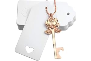 Makhry 52pcs Rosa a Forma di Fiore Apribottiglie Chiave Vintage Bomboniere per Ospiti Set Regalo Souvenir con Scorta Grazie Tag e Portachiavi (Rosa Oro)