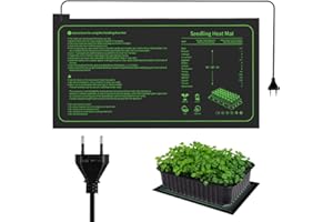 Mineup Mata grzewcza dla roślin, 20 W, mata grzewcza dla sadzonek i zwierząt domowych, 25 x 52 cm, wodoszczelna poduszka grzewcza do szklarni