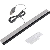 Aokin Wii i&ccedil;in USB Sens&ouml;r &Ccedil;ubuğu, Nintendo Wii, Wii U i&ccedil;in Yedek USB Kablolu Kızıl&ouml;tesi Ray Sens&ouml;r &Ccedil;ubuğu, Şeffaf Stand Dahil