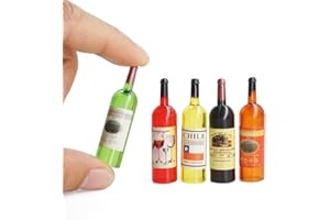 Odoria 1/6 Miniatura Bottiglie di Vino 5Pz Accessori Casa Bambole