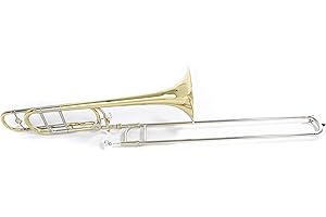 Roy Benson trombone tenore Sib/F TT-242F (valvola quart, campana in ottone da 8,5", alesaggio da 13,89 mm, guide in alpacca, design ergonomico, in una pratica custodia sagomata)