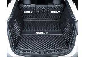 ZYCHUANGYING 2026 Tesla Model Y Juniper Launch Edition 5-Sitzer-Kofferraumauskleidung – strapazierfähige, wasserdichte Kofferraummatte (Schwarz/Schwarz)