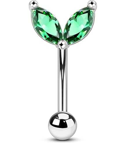 MESKEL Anneau Nombril Lapin Gemme Rose/Bleu - Piercing Nombril Lapin Sexy En Acier Inox 925