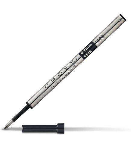 Ricariche Penne A Sfera Cross - Punta Media, Confezione Da 2, Nero Intenso