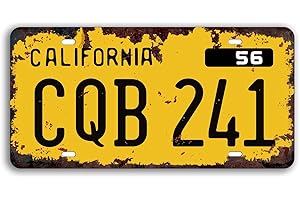 PANGURU Christine 1958 Plymouth Fury Prop Replica Metal Stamped License Plate, Vintage Distressed Style, 12x6 Inch