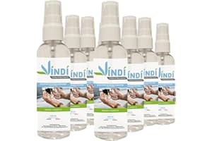Vindi Désinfectant solution hydroalcoolique - Lot de 8 flacon spray de 100ml - Fabrication Française - 76% d'alcool - Désinfectant des mains et des surfaces - Virucide