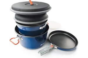 GSI Outdoors, Bugaboo Base Camper, Ensemble de Cuisine gigogne, Batterie de Cuisine de qualité supérieure Depuis 1985