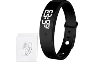 CNCEDI Bracelet avec réveil vibrant silencieux pour partenaire/naissances/enfants, 6 rappels, pilule réveil montre-bracelet 3 mesures température