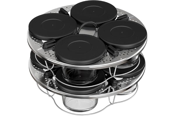Moulinex Kit de 8 verrines superposables, Cookeo, Couvercles, Entrées, Yaourts et desserts, XA6140E0