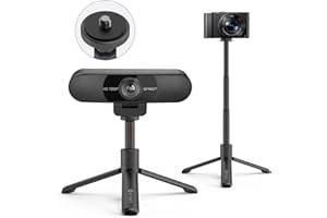 EMEET Trípode TD303 para cámara Web EMEET Trípode retráctil, 14,5 cm - 31,8 cm, con Tornillo de 1/4 Pulgadas, para cámara Web