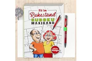 ‎AV ANDREA VERLAG AV Andrea Verlag Fit im Ruhestand - SUDOKU Maxiband mit Kugelschreiber - BUCH RÄTSEL MIT LÖSUNGEN | Geschenk für Senioren | Geschenkidee für Opa Oma Rentner