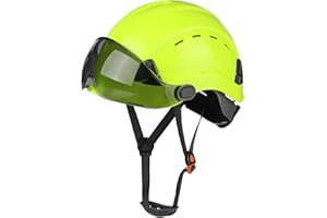 Uninova Schutzhelm Bauhelm Mit Visier für die Baustelle,Belüfteter Bauhelm mit Schweißband und Ratschensystem für Erwachsene,EN 397 Einstellbarer Arbeitshelm