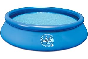 HAF® Swing Quick Up Pool in blau mit den Maßen 457 x 122 cm | ca. 14.100 Liter Wasserkapazität | Selbstaufbauender & selbst tragender Swimming Pool | Gartenpool/Aufstellpool ohne Filterpumpe