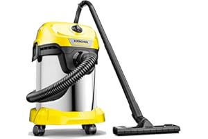 Kärcher Aspirateur Eau et Poussières WD 3 S V-17/4/20, Filtre Cartouche, Sachet Ouate, 1000 W, Cuve en Acier Inoxydable : 17 l, Tube d'Aspiration : 2 m, Fonction Soufflerie, Suceur Sol/Fentes