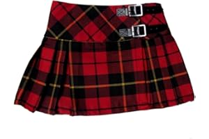 Tartanista Girls Red Wallace Tartan Kilt Skirt
