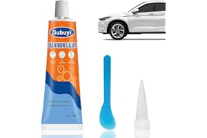 GUBUYI Colle Carrosserie Voiture,Colle pare Brise,Silicone Noir,Mastic Carrosserie Voiture,Résistance aux hautes et basses températures,Pour le collage et l'étanchéité des portes et fenêtres de voiture
