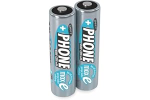 ANSMANN Piles AA 1300 mAh NiMH 1,2 V Rechargeables (Lot de 2) – Piles Rechargeables pour téléphone sans Fil, babyphone, Talkie-walkie, etc. – Accumulateurs AA livrés pré-chargés