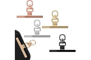 VIN BEAUTY 4 Stück Handykette Halterung Universalpads 360° Drehbarer Handy Handykette Pads mit Metallring Edelstahl Universal Tether Tabs Handy Kette Halterung Lanyard Patch Lanyard Pads für Meisten Smartphones